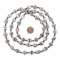 The Bead Chest Recycled Paper Bead Necklace from Uganda - Fair Trade African Jewelry (Black White Stripe)